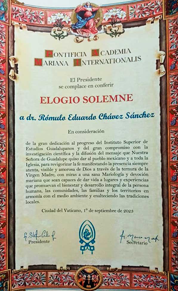Documento Elogio Solemne